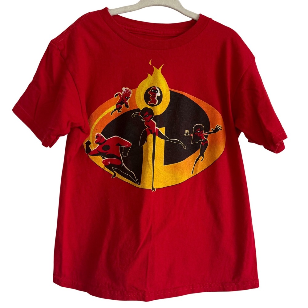 Y2K Boys Disney Pixar Incredibles 2 Red TShirt size 6-7 superhero